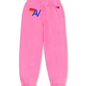 AVIATOR NATION KID'S LOGO SWEATPANTS - NEON PINK/ Size XS